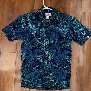 Hawaiian Aloha Shirt. Adult small. Blue green
